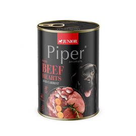 Piper Animals Junior Mokra karma dla psa z sercami wołowymi i marchewką 400 g