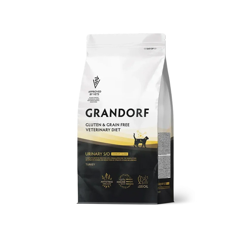 Grandorf Urinary S/O Moderate Calorie Sucha karma weterynaryjna dla kotów z indykiem 400 g