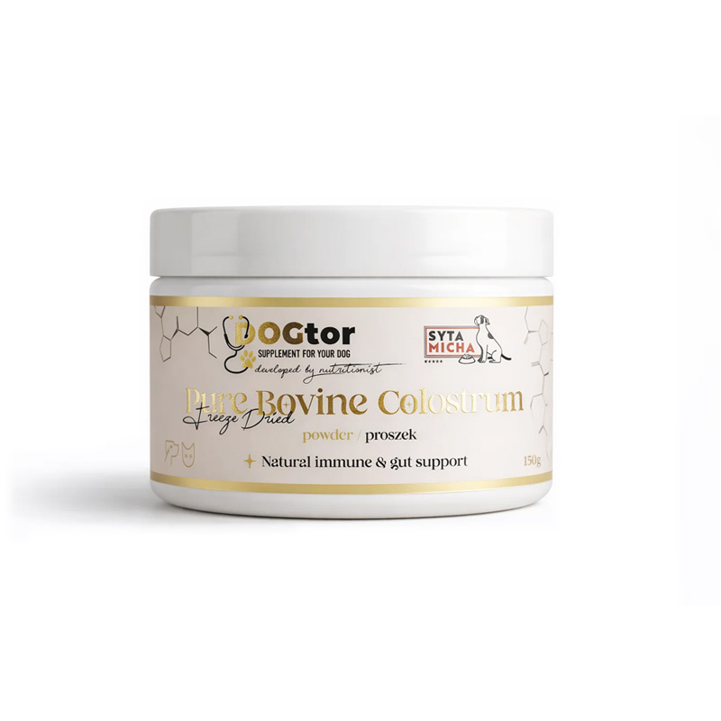 Syta Micha Dogtor Colostrum 150 g Liofilizowana siara bydlęca 20% IgG