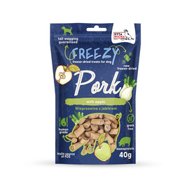 Syta Micha Freezy Liofilizowane przysmaki dla psa Wieprzowina z jabłkiem 40 g
