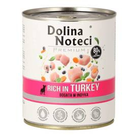 Mokra karma dla psa Dolina Noteci Premium bogata w indyka puszka 800 g EDYCJA LIMITOWANA