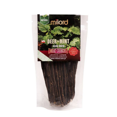 Milord Przysmak dla psa jeleń z miętą paski 70 g
