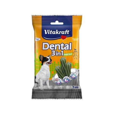 Vitakraft Dental Fresh 3w1 Przysmak dla psa poniżej 5 kg 7 szt. 70 g