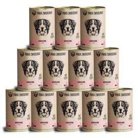 Paka Zwierzaka Karma mokra Wołowina i śledź zestaw 12 x 400 g