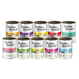 Mokra karma dla psa Dolina Noteci Premium Mix smaków bez ryb 10 x 400 g