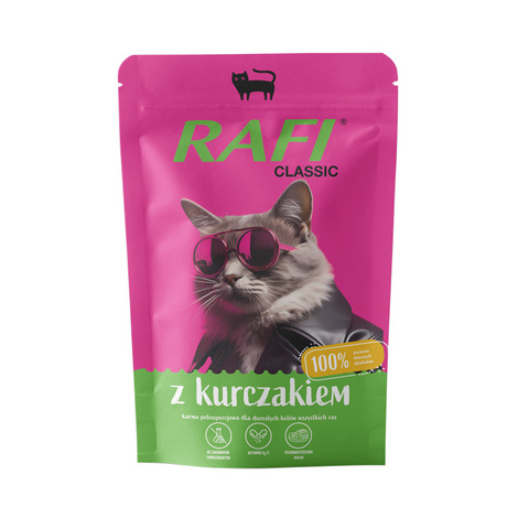 Rafi Classic Mokra karma z kurczakiem dla kota zestaw 10 x 100 g