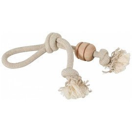 Zolux Wild Mix Zabawka sznurowa z uchwytem, z drewnianym krążkiem