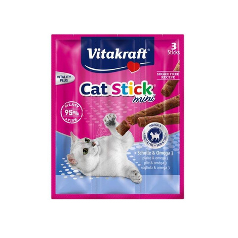 Vitakraft Cat Stick Mini Przysmak dla kota Flądra z Omega 3 3 szt.