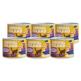 Animal Island Mokra karma dla kota kurczak królik zestaw 6 x 200 g