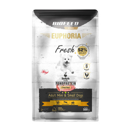 Biofeed Euphoria Fresh Turkey Monoprotein Karma sucha dla psów z indykiem mini i małe rasy 500 g