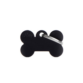 Zawieszka Adresówka Identyfikator z grawerem dla psa i kota mała czarna kość