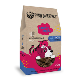 Paka Zwierzaka Samo Mięsko Przysmak liofilizowany dla psa i kota Struś 70 g