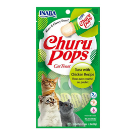 Inaba Churu Pops Kremowy przysmak w postaci galaretki dla kota o smaku tuńczyka z kurczakiem 4 x 15 g