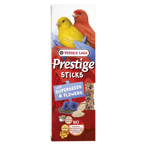 Versele Laga Prestige Sticks Kolby ziarnowe z superseeds i kwiatami dla kanarków 60 g