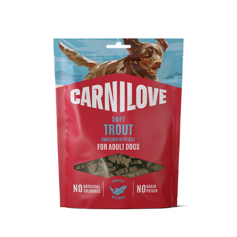 Carnilove Dog Soft Snack Miękkie przysmaki dla psów z pstrągiem i koperkiem 200 g