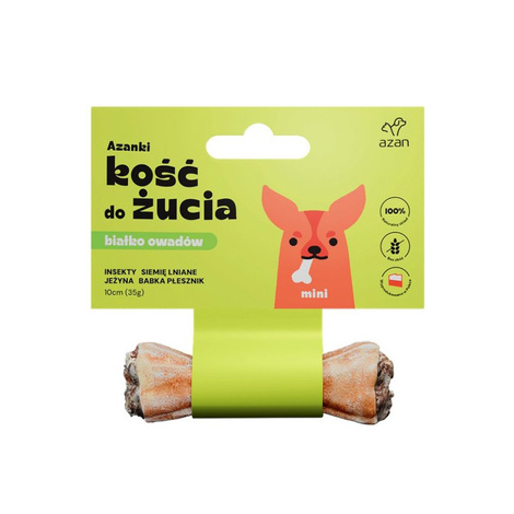 Azanki Kość z insektami i siemieniem dla psa mini 10 cm