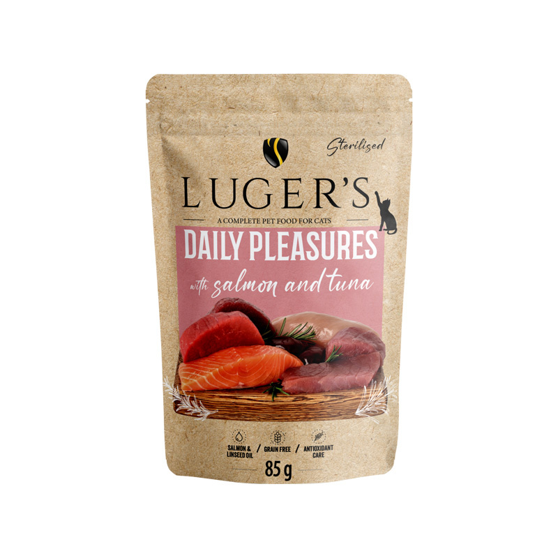 Karma mokra dla kota Luger's Daily Pleasures Sterilised z łososiem i tuńczykiem 85 g