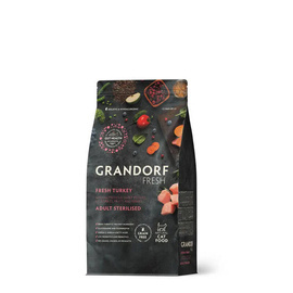 Grandorf Cat Fresh Turkey - Adult Sterilized Karma sucha dla kotów sterylizowanych Indyk 400g