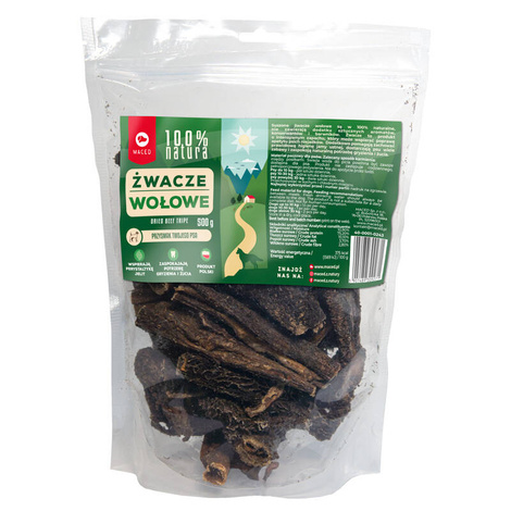 Maced 100% Natura gryzaki dla psa Żwacze wołowe 500 g