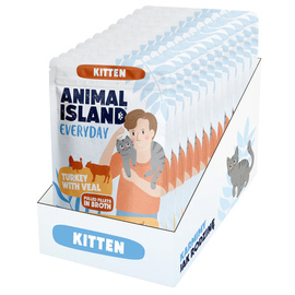 Animal Island karma dla kociąt indyk i cielęcina 12 x 85 g