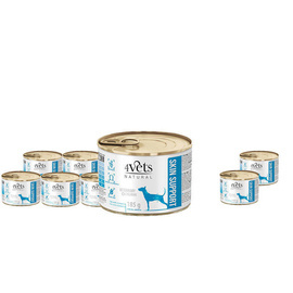 Mokra karma weterynaryjna dla psa z problemami dermatologicznymi 4Vets Natural Skin Support 6 x 185 g + gratis 2 x 185 g 4Vets Skin Support