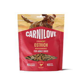 Carnilove Dog Crunchy Snack Mięsne chrupiące przysmaki dla psów ze strusiem i jeżynami 200 g