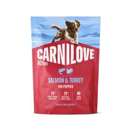 Carnilove Active Dog Salmon & Turkey Puppies karma sucha dla szczeniąt łosoś i indyk 1,5 kg