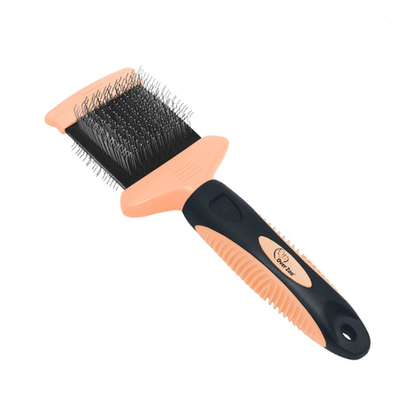 Over Zoo Szczotka dwustronna elastyczna do delikatnej pielęgnacji sierści psa lub kota S