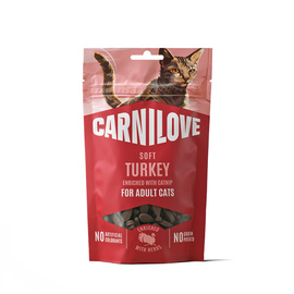 Carnilove Cat Soft Snack Miękkie przysmaki mięsne dla kotów z indykiem i kocimiętką 50 g