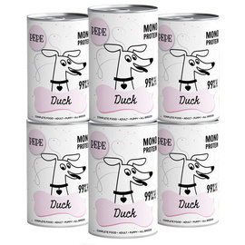 Paka Zwierzaka Karma mokra dla psa PEPE Duck kaczka zestaw 6 x 400 g