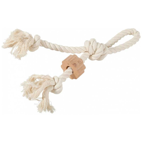 Zolux Wild Zabawka sznurowa z uchwytem, z drewnianym krążkiem