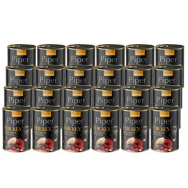 Piper Animals Junior Mokra karma dla psa z żołądkami z kurczaka i burakiem zestaw 24 x 400 g