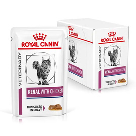 Royal Canin Renal Chicken Karma mokra dla kotów z niewydolnością nerek z kurczakiem pakiet 12 x 85 g