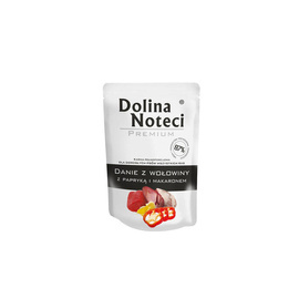 Mokra karma dla psów Dolina Noteci Premium Danie z wołowiny papryką i makaronem 300 g