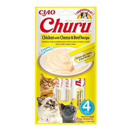 Inaba Churu Kremowy przysmak dla kota o smaku kurczaka z serem 4 x 14 g