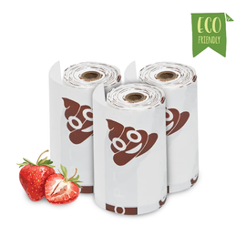 GREENLINE Biodegradowalne worki na psie odchody - zapach truskawkowy 23 x 33 cm (3 x 10 szt.)