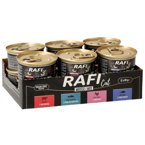 Rafi Cat Mus Karma dla kotów mix smaków 12 x 85 g