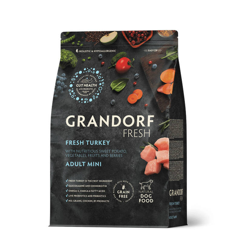 Grandorf Dog Fresh Turkey Mini Karma sucha dla psów małych ras Indyk 3kg