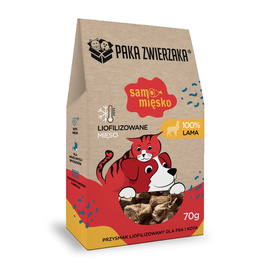 Paka Zwierzaka Samo Mięsko Przysmak liofilizowany dla psa i kota Lama 70 g