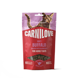 Carnilove Cat Soft Snack Miękkie przysmaki mięsne dla kotów z bawołem i jagodami 50 g