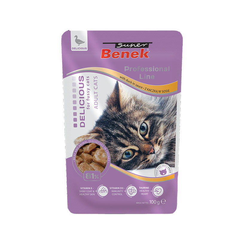 Super Benek Karma mokra dla kotów wybrednych kaczka w sosie 100 g