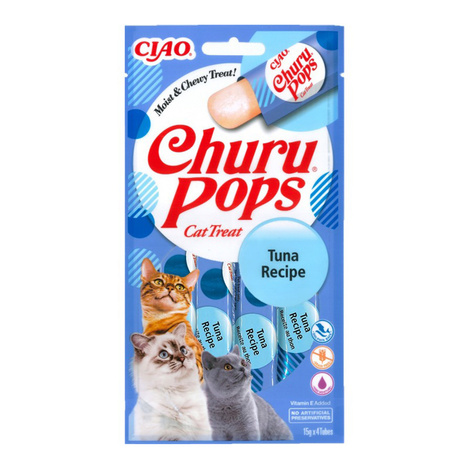 Inaba Churu Pops Kremowy przysmak w postaci galaretki dla kota o smaku tuńczyka 4 x 15 g
