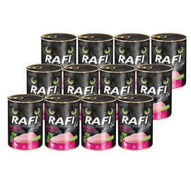 Mokra karma dla kota  Rafi Cat Adult z indykiem zestaw 12 x 400 g