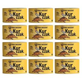 Paka Zwierzaka Karma mokra dla kota kurczak zestaw 12 x 200 g