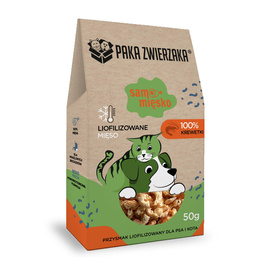 Paka Zwierzaka Samo Mięsko Przysmak liofilizowany dla psa i kota Krewetki 50 g