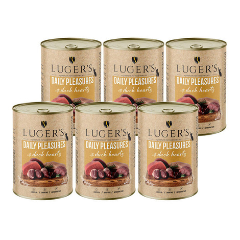 Karma mokra dla kota Luger's Daily Pleasures z sercami z kaczki zestaw 6 x 400 g
