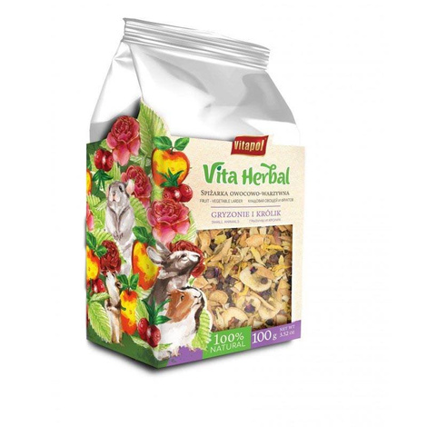 Vitapol Vita Herbal Przysmak dla gryzoni i królików spiżarka owocowo-warzywna 100 g