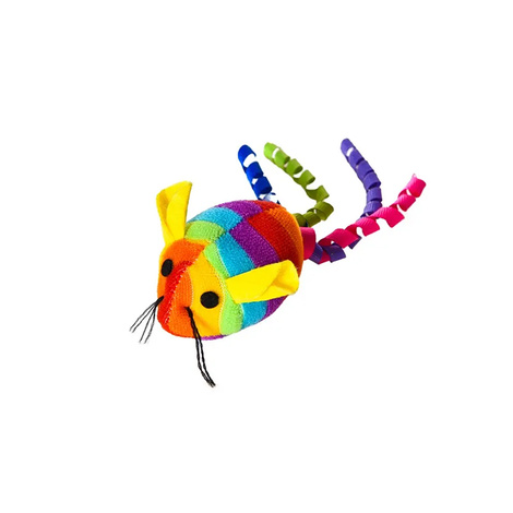 Buba Zabawka dla kota Mysz tęczowa pluszowa