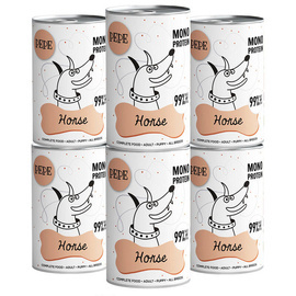 Paka Zwierzaka Karma mokra dla psa PEPE Horse konina zestaw 6 x 400 g