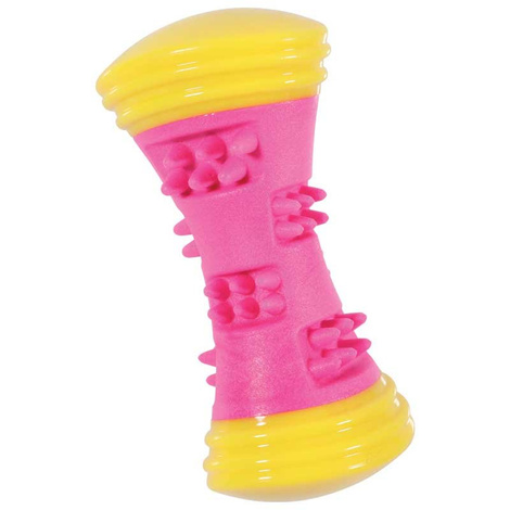Zolux TPR Sunset Zabawka gryzak dla psa ciężarek różowo-żółty 16 cm